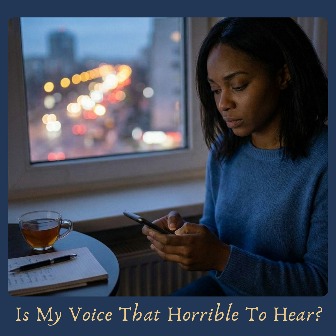 IS MY VOICE THAT HORRIBLE TO HEAR?